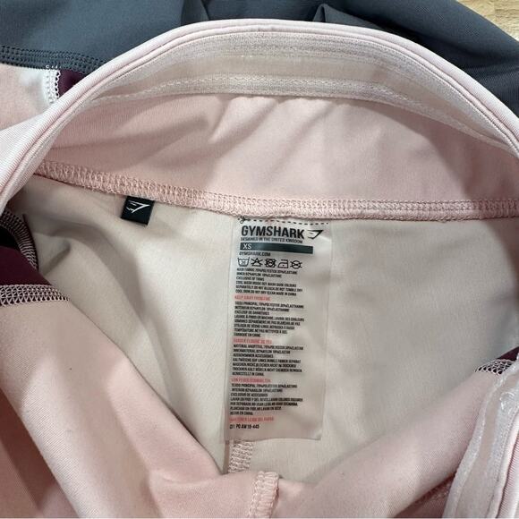 Gymshark Illusion Leggings Full Length Blush Pink Colorblock Size XS - Picture 5 of 6